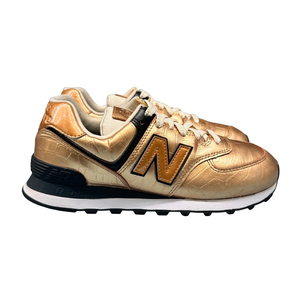 Size 7.5 - New Balance 574 Metallic Copper Gold WL574CRA